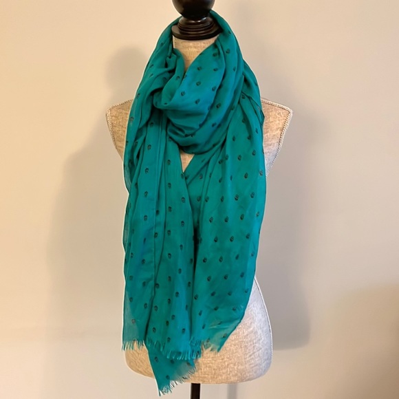 Target Accessories - Teal and black scarf with black skulls.  Like new condition.  Super long.
